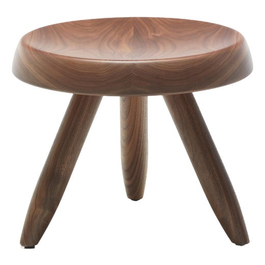 Mid-Century Modern Berger Wood Stool by Charlotte Perriand for Cassina For Sale