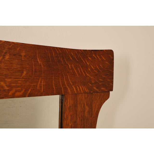 L. & J.G. Stickley Arts And Crafts Oak Wall Mirror For Sale - Image 10 of 18