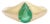 Contemporary Style Pear Cut Emerald Solitaire Ring in 14k Solid Gold Size 7 For Sale