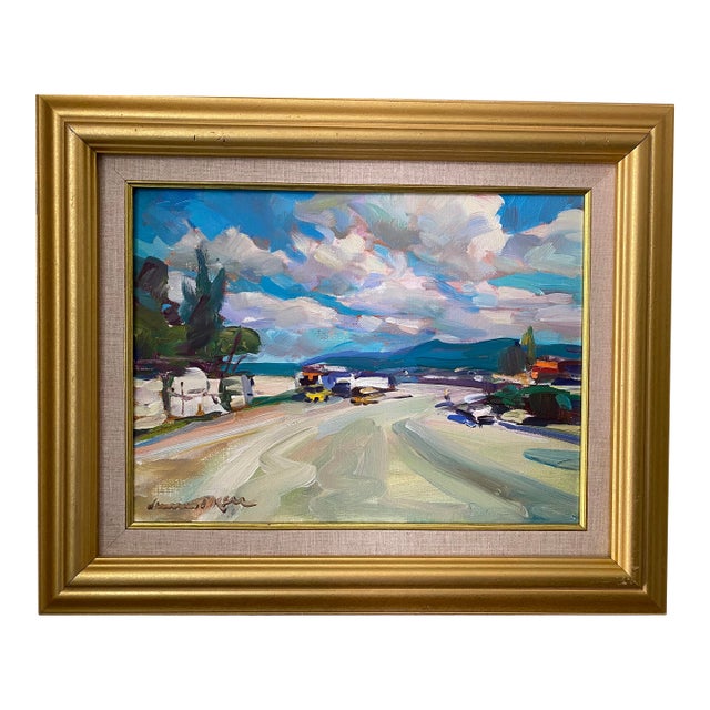 "West End Road 11, Negril" Oil Painting by James P. Kerr For Sale