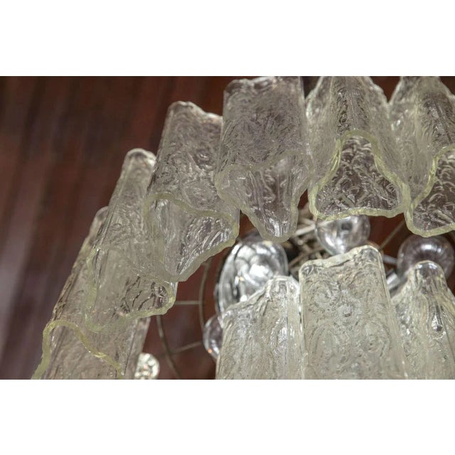 Italian Large Tronchi Murano Venini Chandelier For Sale - Image 3 of 6