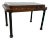 Campaign Style Walnut and Black Finished Ace Side Table For Sale