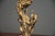 An abstract modern gold colored bronze sculpture of a seahorse. Circa 1970’s. Excellent condition. 2" wide. 2.5" deep. 8"...