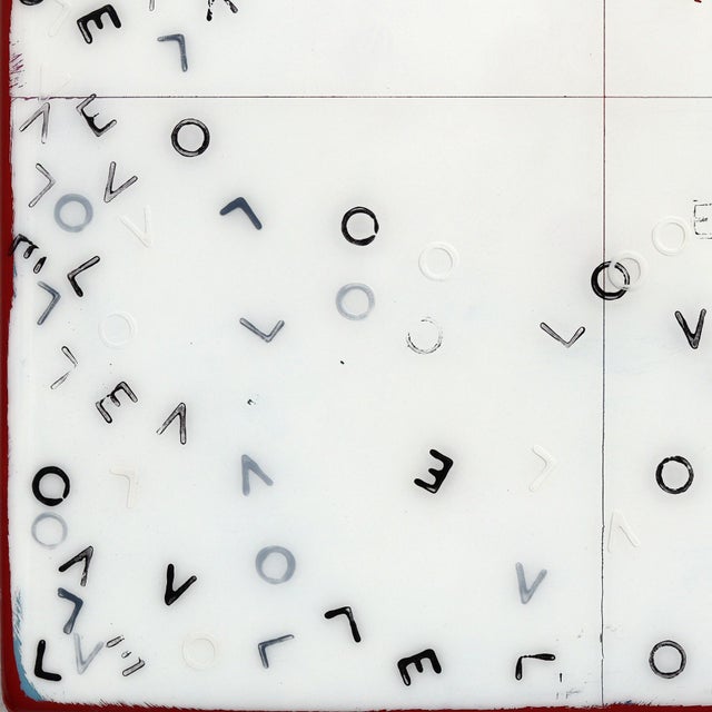2020s Love Letters 20 - Original Monochrome Minimalist Acrylic and Resin Abstract Art on Wood Panel For Sale - Image 5 of 9