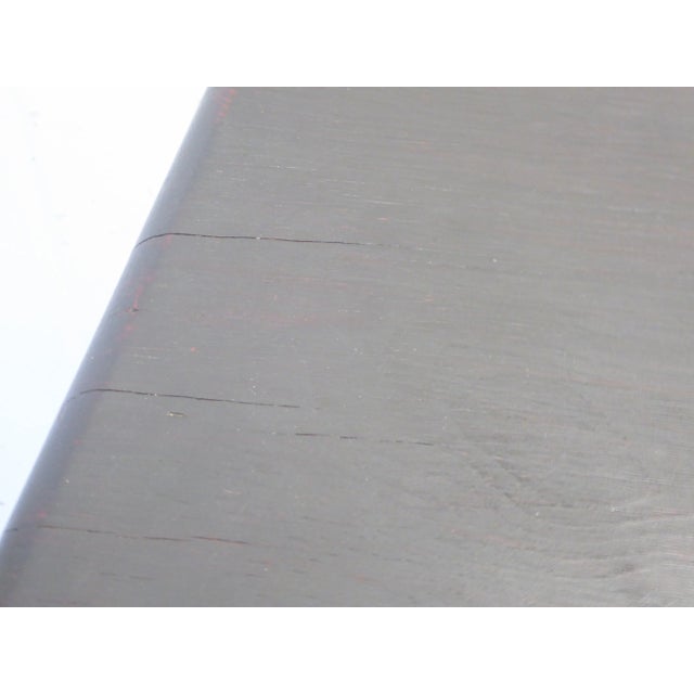 Vintage Arts & Crafts Style Wooden Charcoal Tone Pedestal For Sale - Image 4 of 5