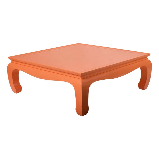Vintage Orange Ming Style Coffee Table For Sale