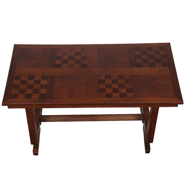 French Dining Table in Wood and Brass, 1940 For Sale - Image 10 of 12
