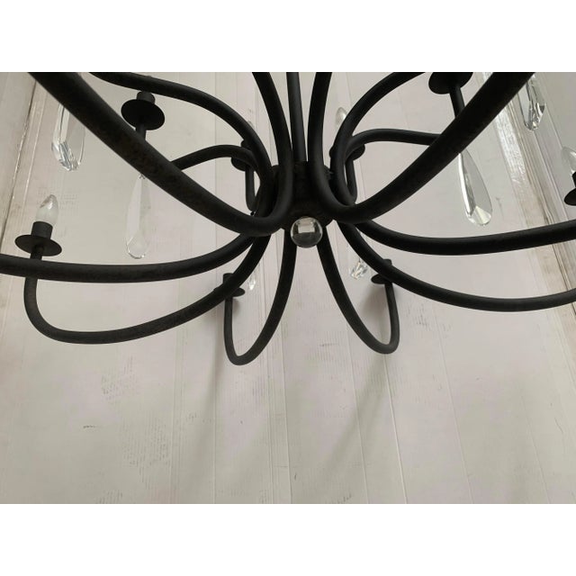 Wrought Iron Florentine Art 20-Light Chandelier in Matte Black Metal from Simoeng For Sale - Image 9 of 13