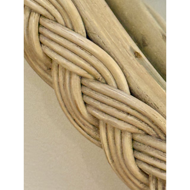 Italian Italian Oval Rope-Wrapped Mirror, 1970s For Sale - Image 3 of 6