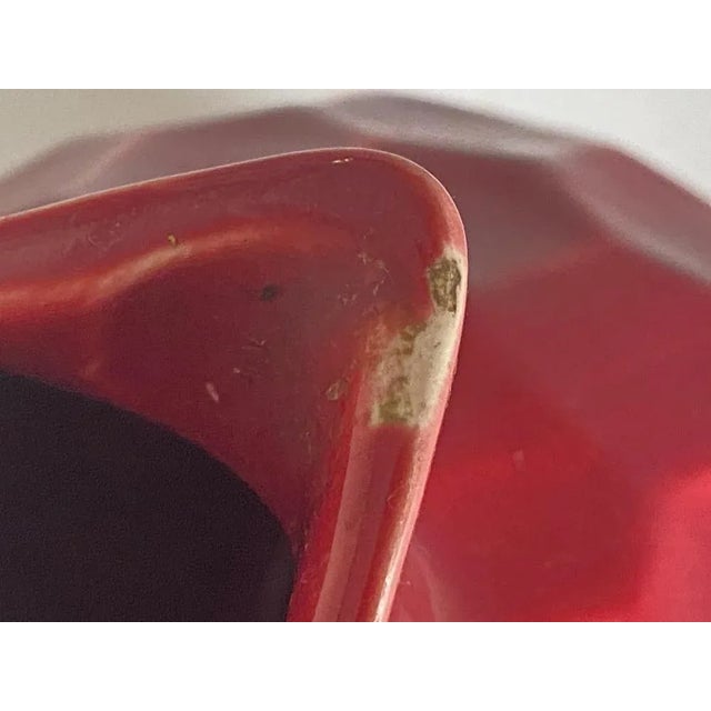 Red Ceramic Jug or Pitcher with Geometrical Pattern, France, 1940 For Sale - Image 6 of 9