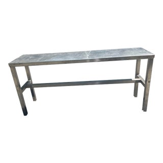Stainless Steel Console Table For Sale