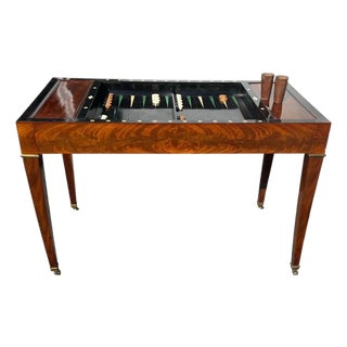Early 19th Century French Empire Tric Trac Backgammon Games Table For Sale