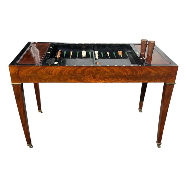 Early 19th Century French Empire Tric Trac Backgammon Games Table For Sale