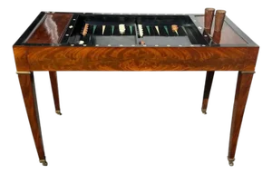 Early 19th Century French Empire Tric Trac Backgammon Games Table