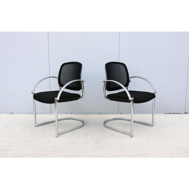 Metal Modern Minimalist Topstar Open 30 Stacking Guest Chairs Made in Germany - A Pair For Sale - Image 7 of 18