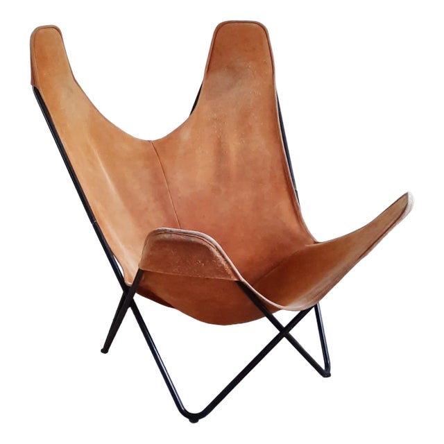 Leather Butterfly Chair, 1970s For Sale