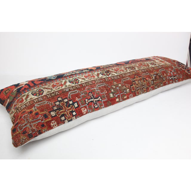 Art Deco Antique Home Decore With Navy-Blue Tone Rug Pillow Cushion Cover -16'' X 44'' For Sale - Image 3 of 8