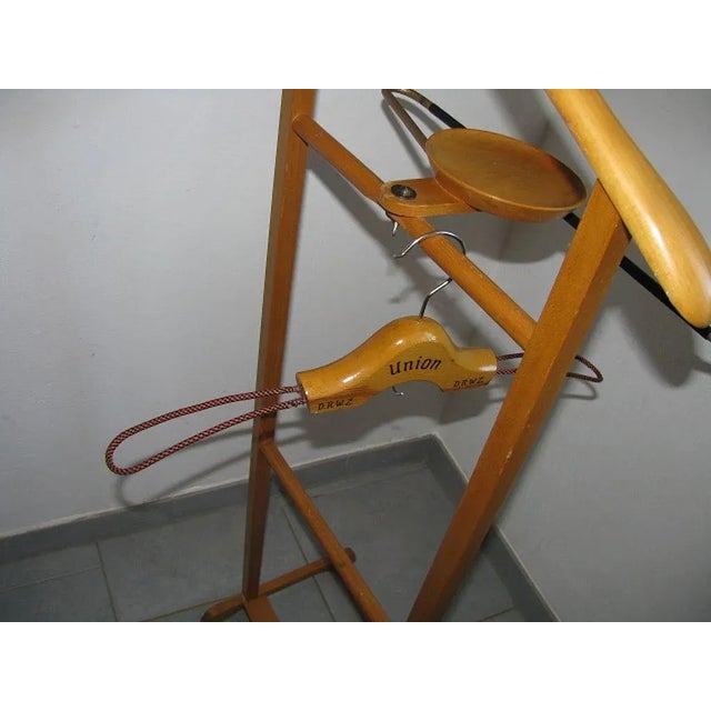 Mid-Century Modern Vintage Beech Valet & Coat Hanger from Union, 1950s, Set of 2 For Sale - Image 3 of 18