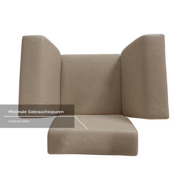 Cream Clou Leather Armchair in Cream from Cor For Sale - Image 8 of 14