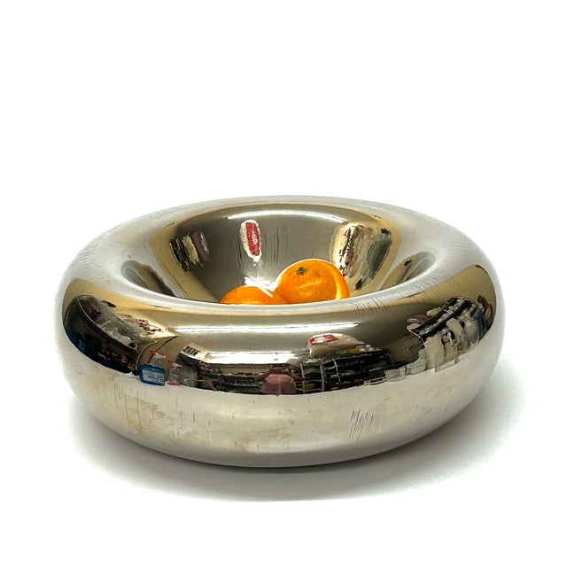 Mid-Century Modern Gigantic Artisanal Modernist Style Glass Bowl, Signed For Sale - Image 3 of 11