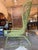 Light Green Pair of Crinoline Vintage Floral Lattice Peacock Chairs For Sale - Image 8 of 11