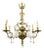 Antique Baroque Brass and Bronze Chandelier For Sale