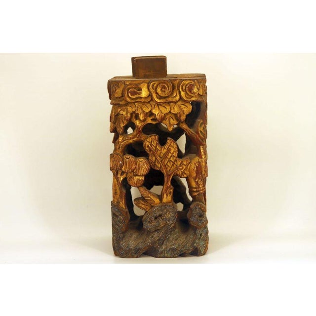 Chinese Gold Gilded Antique Chinese Carved Carving For Sale - Image 3 of 6