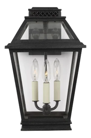Chapman & Myers by Visual Comfort Studio Falmouth Medium Outdoor Wall Lantern, Slate Gray