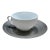 J. L. Coquet Limoges Hemisphere Platinum Matt Tea Cup & Saucer Set 1 of 10 For Sale