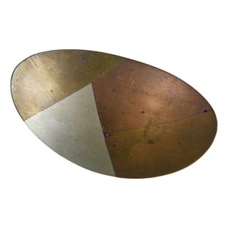 Metales Casado Mexican Brass and Copper Dish For Sale