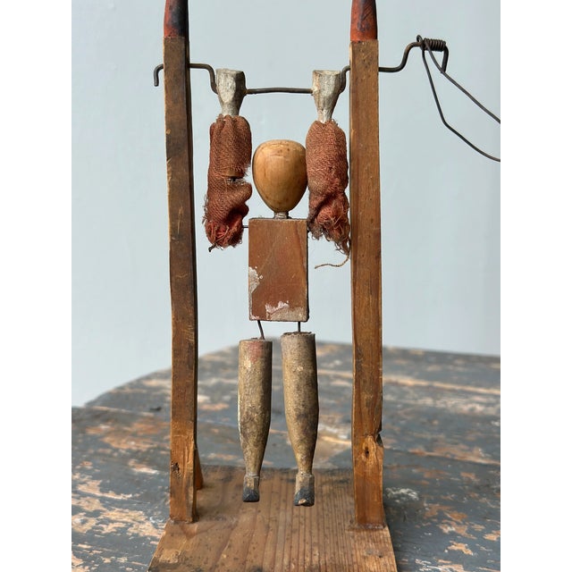 Wood Vintage Folk Art Acrobat Whirligig, Circa 1st-Half 20th Century For Sale - Image 7 of 18