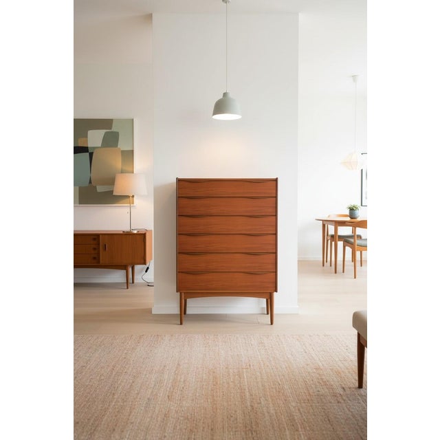 Danish Teak Chest of 6 Drawers, 1960s For Sale - Image 6 of 14