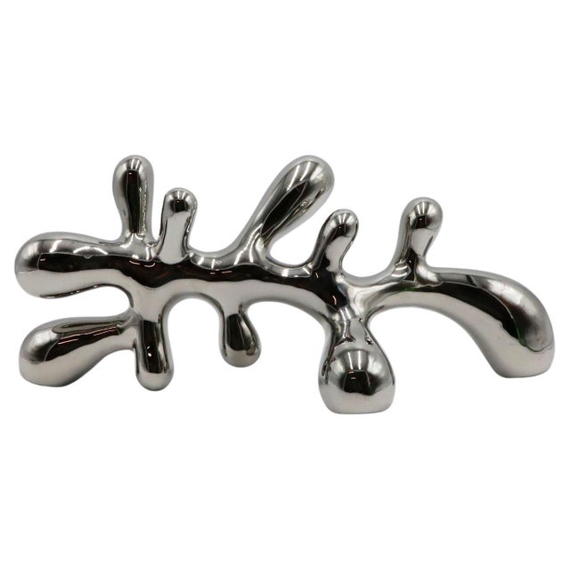 1960s Abstract Sculpture in Polished Aluminum For Sale - Image 4 of 17