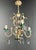 Mid-Century Modern 1940 Mid Century Modern Metal with Crystals Chandelier For Sale - Image 3 of 12