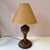 Mid-Century Turned Mixed Wood Lamp With Shade For Sale - Image 11 of 12