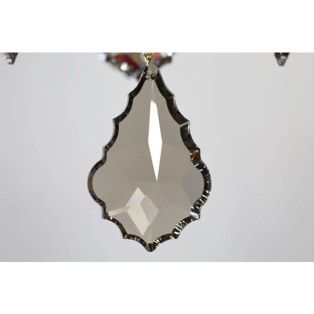 Vintage Spanish Brass Strass Swarovski Crystal 5 Light One of a Kind Chandelier by Nyc Designer Karen Curtis For Sale - Image 9 of 10