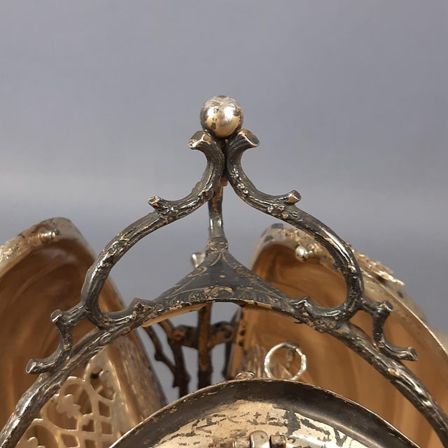 Antique Late 19th Century Victorian Sheffield Folding Shell Biscuit Jar from Elkington For Sale - Image 9 of 17