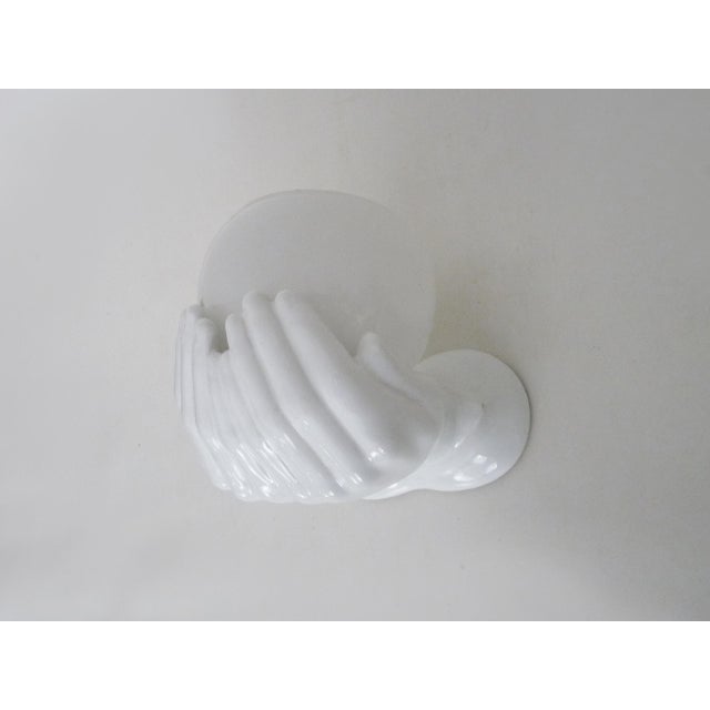 Ceramic Wall Sconce with Hands, 1970s For Sale - Image 10 of 10