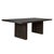 Contemporary Matthew Izzo Home Patterson Espresso Oak Minimalist Plank Dining Table With Fluted Detail For Sale - Image 3 of 5