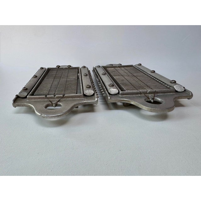 Metal Pair Vintage Belshaw Bros Commercial Butter Pat Slicers Seattle For Sale - Image 7 of 12