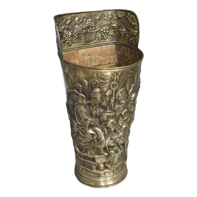 Antique Brass Stick Stand, 1880 For Sale