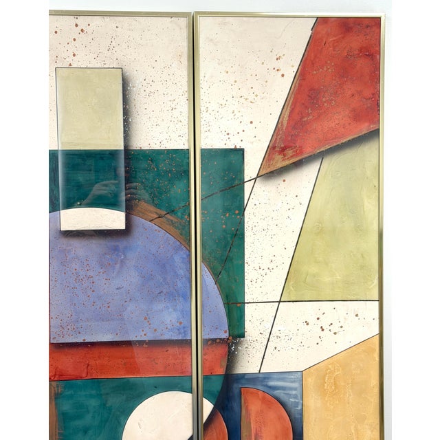 Post-Modern Mixed Media Diptych, by George Caso For Sale - Image 17 of 18