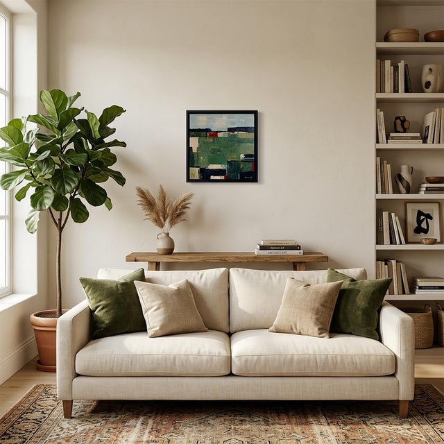 Paint Lines of Earth, Abstract Landscape, Contemporary, Framed by Sophie Dumont For Sale - Image 7 of 8