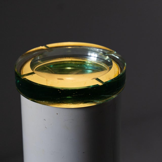 Illuminated Metal and Glass Ashtray, 1950s For Sale - Image 11 of 13