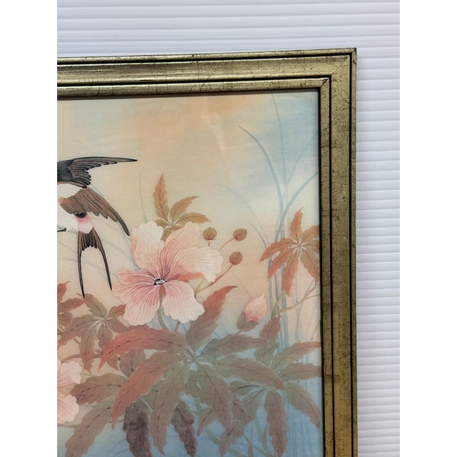 Design Plus Gallery presents an Original Watercolor Painting by Johnny Lung. The artwork captures a bundle of pink flowers...