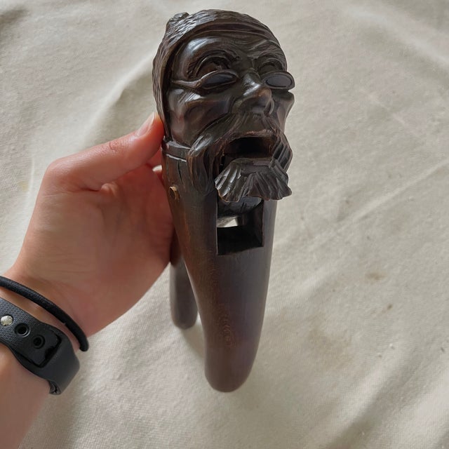 Late 19th-century Swiss black forest nutcracker with lots of character! Contrary to belief, nuts were meant to be cracked...