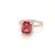 Diamond Tourmaline Rubellite Ring 6.5 18k Gold 3.11 TCW Certified For Sale In New York - Image 6 of 13