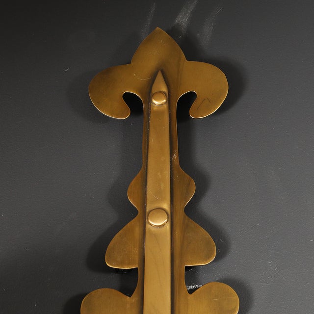 Mid 20th Century Mid-Century Modern Brass Two-Arm Sconces W/ Sculptural Volute Motif - a Pair For Sale - Image 17 of 18