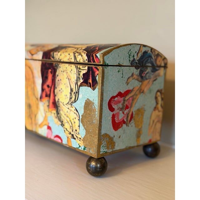 Ocean Themed Painted Box For Sale In Charleston - Image 6 of 12