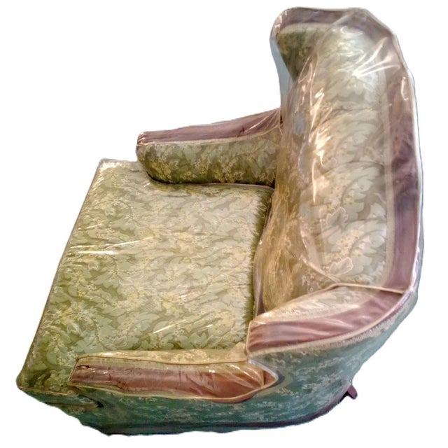 1940s French-Provincial Wingback Armchair (Matches Couch) For Sale - Image 5 of 6